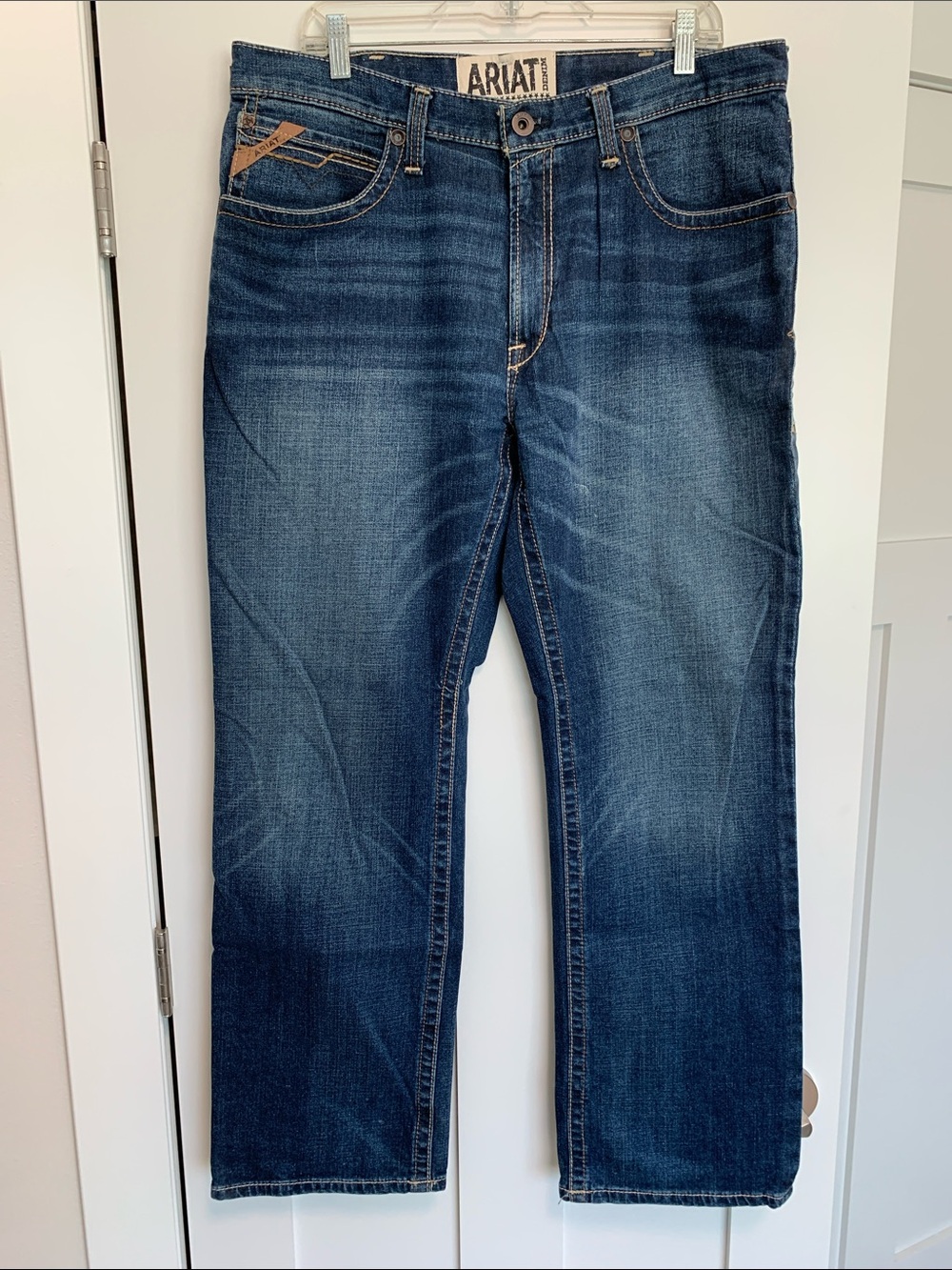 Ariat Men's Low Rise Boot Dark Blue Denim Jeans 34x32